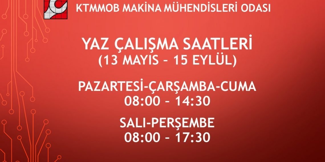 Yaz Mesai Saatleri Açıklandı