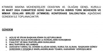 45. Olağan Genel Kurul Duyurusu